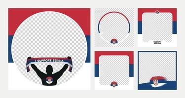 io supporto Serbia mondo calcio campionato profil immagine telaio banner per sociale media vettore
