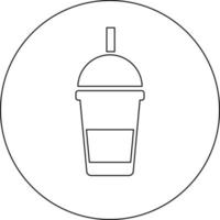 slushie nel un' plastica tazza, illustrazione, vettore su bianca sfondo.