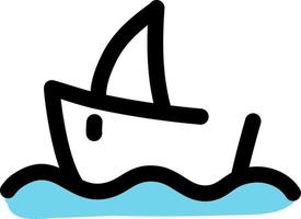 carta barca, illustrazione, vettore su un' bianca sfondo
