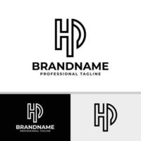 lettera hp o ph monogramma logo, adatto per qualunque attività commerciale con hp o ph iniziali vettore