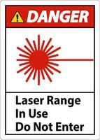 Pericolo laser gamma nel uso fare non accedere cartello vettore