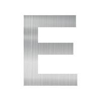 argento metallo struttura, inglese alfabeto lettera e su bianca sfondo - vettore