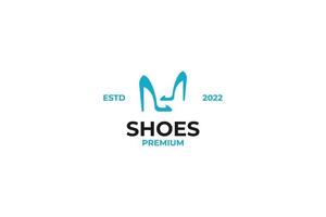 creativo alto tacchi scarpe logo design vettore illustrazione
