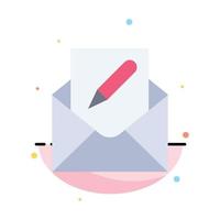 comporre modificare e-mail Busta posta astratto piatto colore icona modello vettore