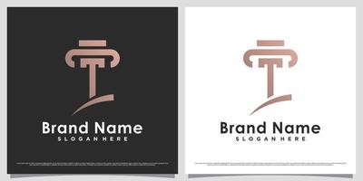legge azienda logo design modello per attività commerciale icona con lettera t e creativo unico concetto vettore