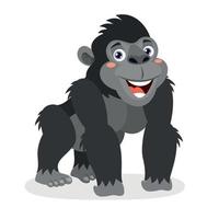 cartone animato illustrazione di un' gorilla vettore