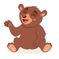 cartone animato illustrazione di un' orso vettore