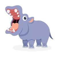 cartone animato illustrazione di un' ippopotamo vettore