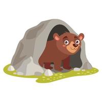 cartone animato illustrazione di un' orso vettore