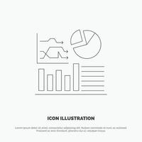 grafico successo diagramma di flusso attività commerciale linea icona vettore