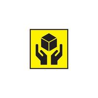 fragile logo icona vettore concetto