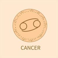 icona cancro zodiaco decorazione vettore