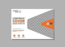 aziendale libro copertina orizzontale design vettore