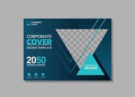 aziendale libro copertina orizzontale design vettore