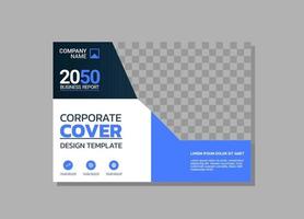 aziendale libro copertina orizzontale design vettore