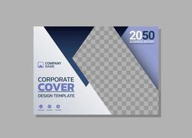 aziendale libro copertina orizzontale design vettore