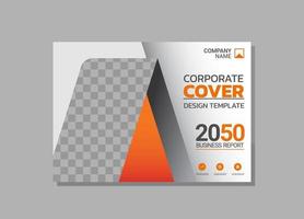 aziendale libro copertina orizzontale design vettore