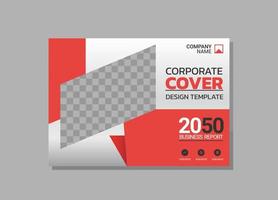 aziendale libro copertina orizzontale design vettore