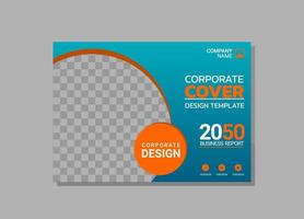 aziendale libro copertina orizzontale design vettore