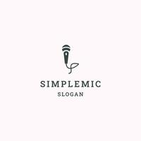 semplice mic logo icona design modello vettore