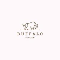 bufalo logo icona design modello vettore illustrazione