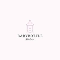 bambino bottiglia logo icona piatto design modello vettore