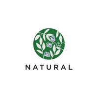 naturale logo icona design modello piatto vettore