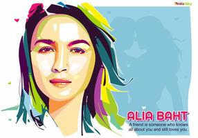 Alia Baht - Bollywood Life - Ritratto di Pop Art vettore