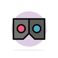 3d bicchieri vr film astratto cerchio sfondo piatto colore icona vettore