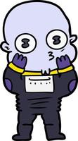 vettore alieno personaggio nel cartone animato stile