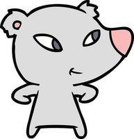 vettore orso personaggio nel cartone animato stile