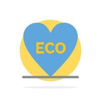 eco cuore amore ambiente astratto cerchio sfondo piatto colore icona vettore