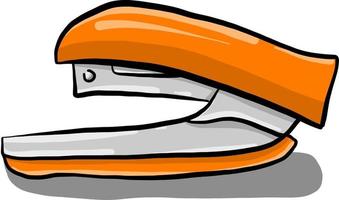 arancia cucitrice, illustrazione, vettore su bianca sfondo