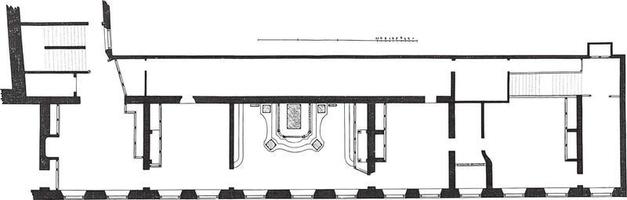 pavimento Piano di il camere di il stadhouderlijke hof nel il l'Aia, Vintage ▾ illustrazione. vettore