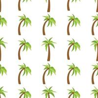 senza soluzione di continuità modello con palma alberi. colorato estate sfondo. vettore illustrazione