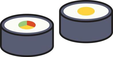 illustrazione vettoriale di sushi su uno sfondo. simboli di qualità premium. icone vettoriali per il concetto e la progettazione grafica.