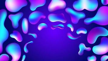 di moda neon estate flusso lava forme pendenza sfondo, colorato astratto fluido 3d molecola. futuristico design sfondo per presentazione, pubblicità, atterraggio pagina, striscione, manifesto, coperchio, aviatore vettore