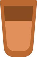 buio caffè con latte, illustrazione, vettore su un' bianca sfondo.