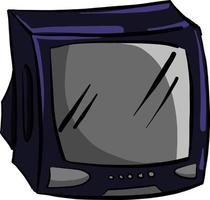 vecchio tv , illustrazione, vettore su bianca sfondo