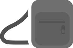 grigio Uomini Borsa, illustrazione, vettore su bianca sfondo.