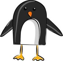 bambino pinguino, illustrazione, vettore su bianca sfondo.