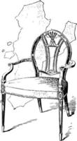 bianco mela braccio sedia Vintage ▾ illustrazione vettore