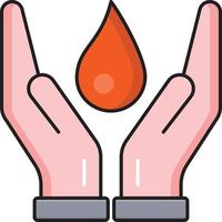 illustrazione vettoriale di cura del sangue su uno sfondo simboli di qualità premium. icone vettoriali per il concetto e la progettazione grafica.
