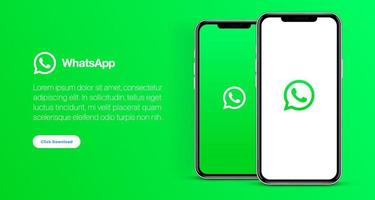 WhatsApp logo con inteligente Telefono modello. piatto e minimo sociale media icone. realistico WhatsApp icona impostato per ui ux. WhatsApp è un' messaggistica App per smartphone. vettore