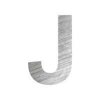 struttura di argento arrugginito metallo, lettera j di il inglese alfabeto su un' bianca sfondo - vettore