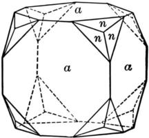 cubo e trapezoedro, Vintage ▾ illustrazione. vettore