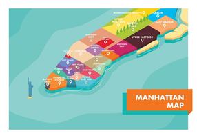 Manhattan Mappa vettoriale gratuito