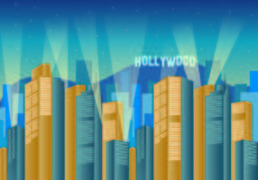 Sfondo di luci di Hollywood vettore