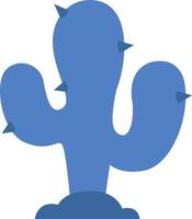 blu cactus, icona illustrazione, vettore su bianca sfondo