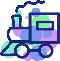 colorato treno giocattolo, illustrazione, vettore su un' bianca sfondo.